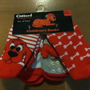 Clifford Big Red Dog baby socks 4-pack 12 month